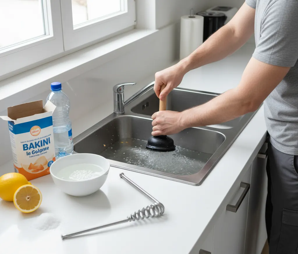 Illustration pour l'article: Guide pratique pour déboucher un évier sans produits chimiques